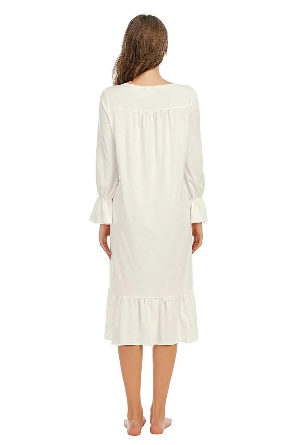 Elegant lace nightgown - ruffled hem - Love Salve